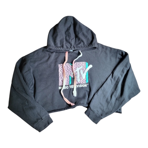 MTV Cropped Hoodie - Women's Large - Picture 1 of 6